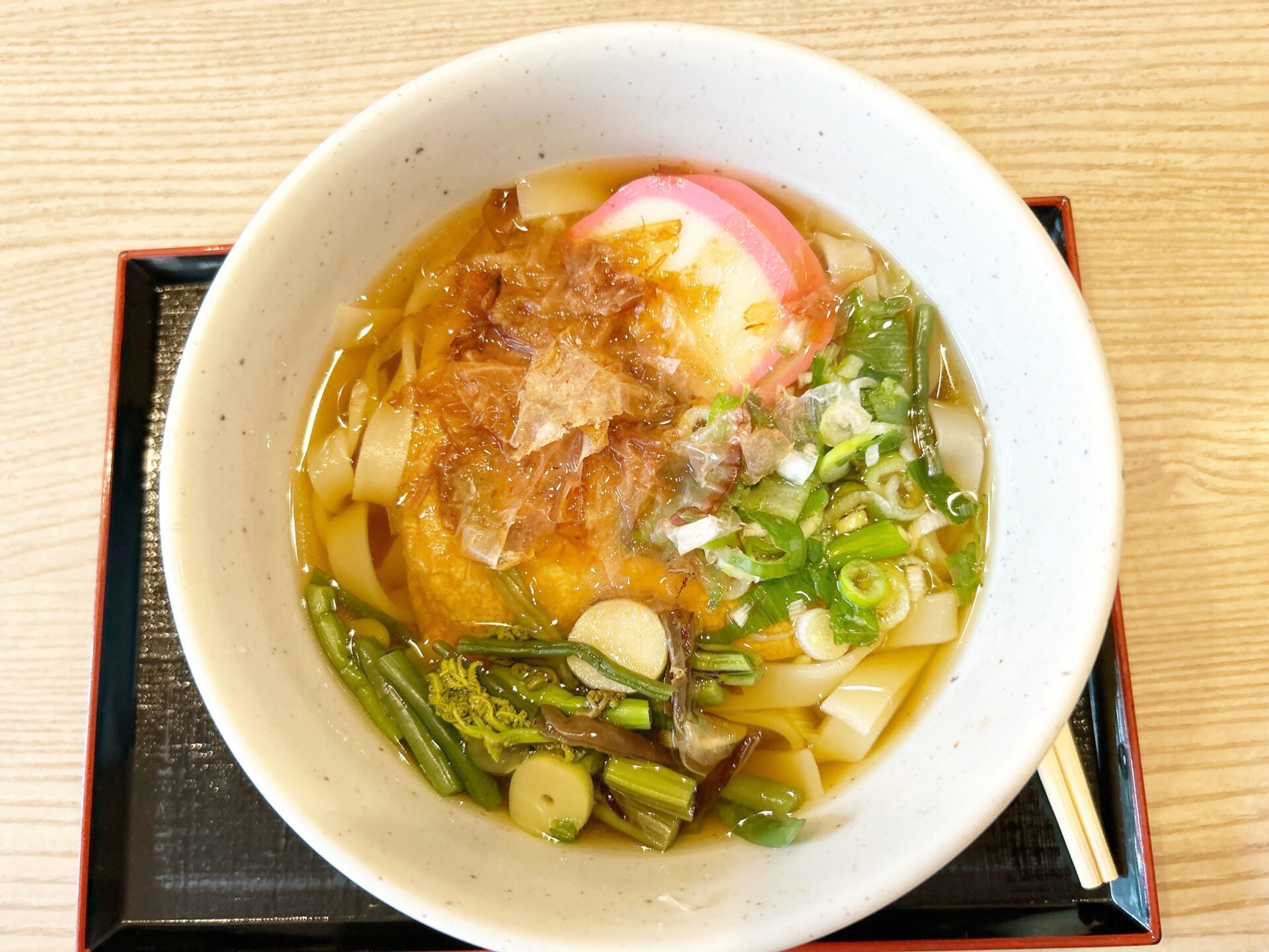 明治村グルメ　なごや庵　メニュー　きしめん　20241027